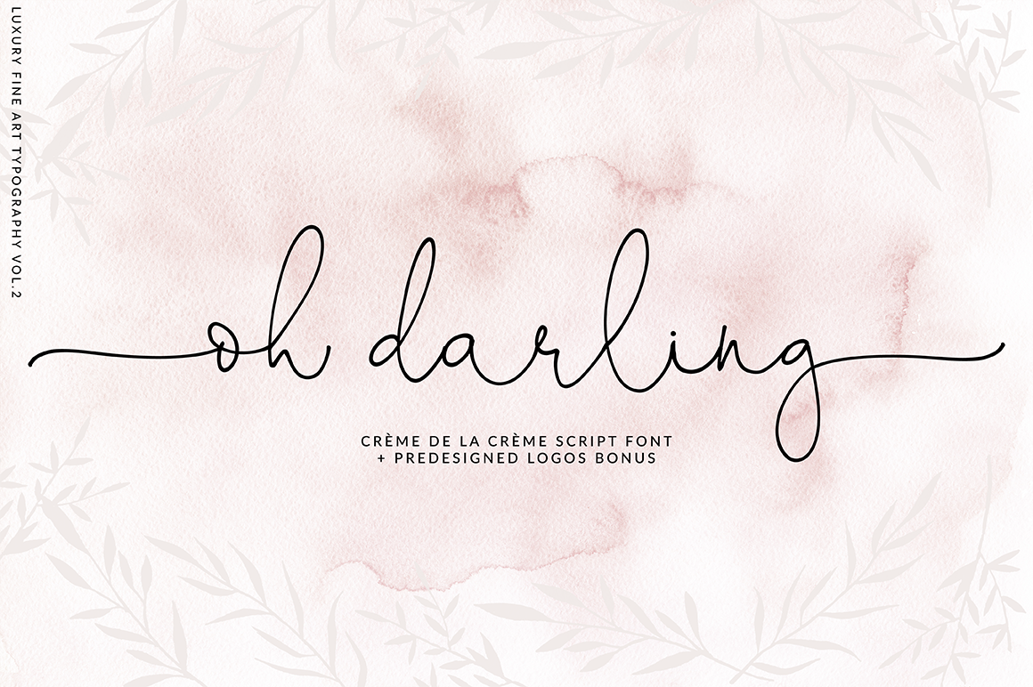 Oh Darling- Ethereal Script Font by Pea | Font Bundles