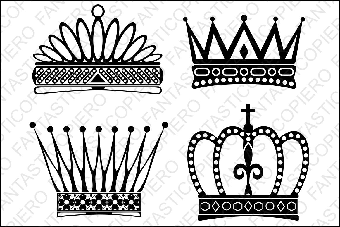 Download Crowns SVG files for Silhouette Cameo a | Design Bundles