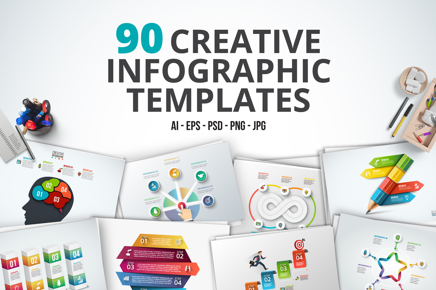 Creative infographics templates by Abert | Design Bundles