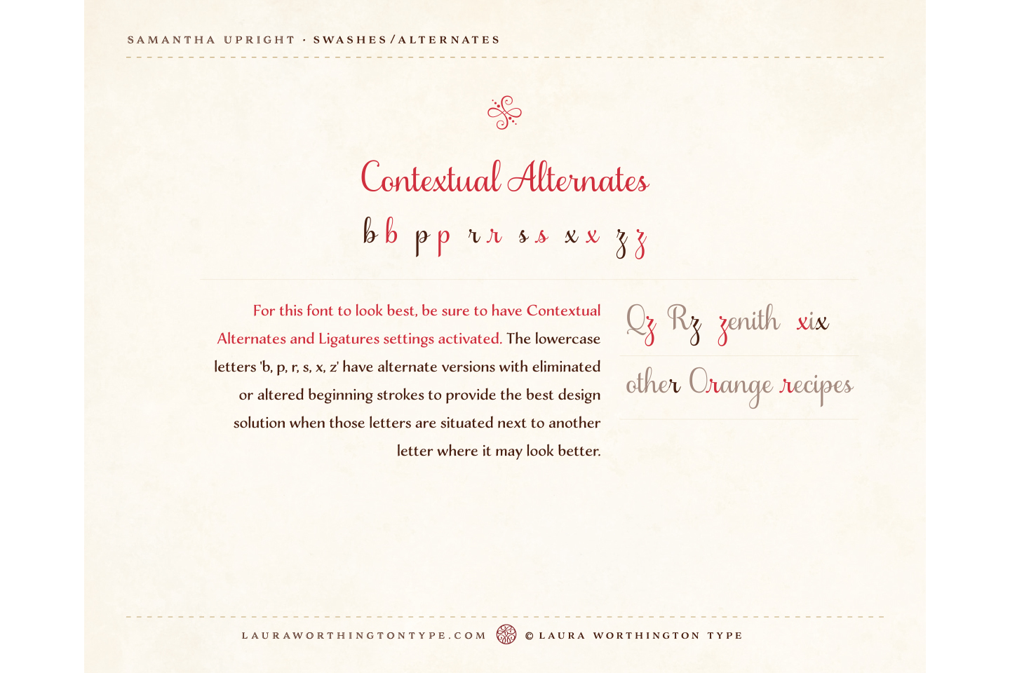 Samantha Script Upright by Laura Worthi | Font Bundles