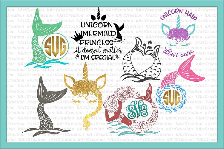 Free Free 134 Mermaid Unicorn Svg SVG PNG EPS DXF File