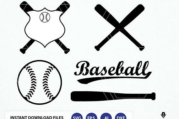 Baseball SVG cut file. Baseball bat, So | Design Bundles
