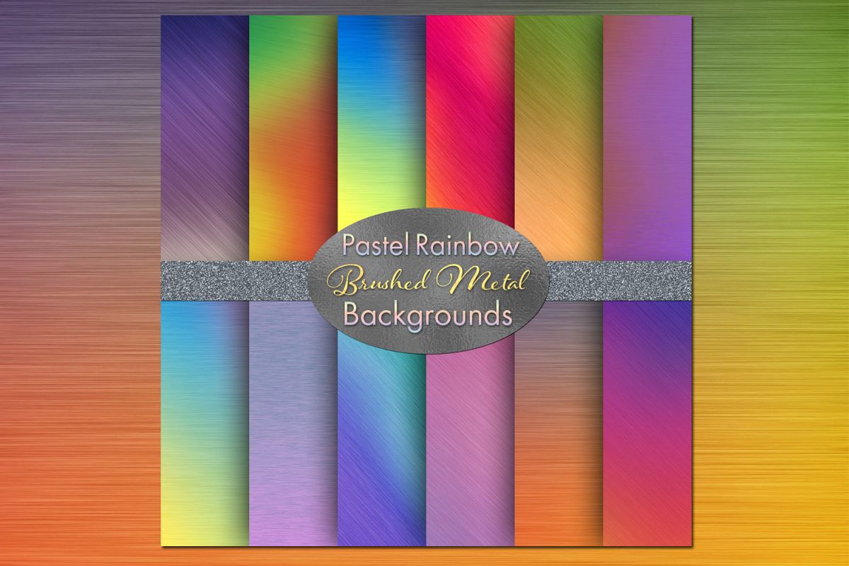 Pastel Rainbow Brushed Metal-Style Backgrounds example image