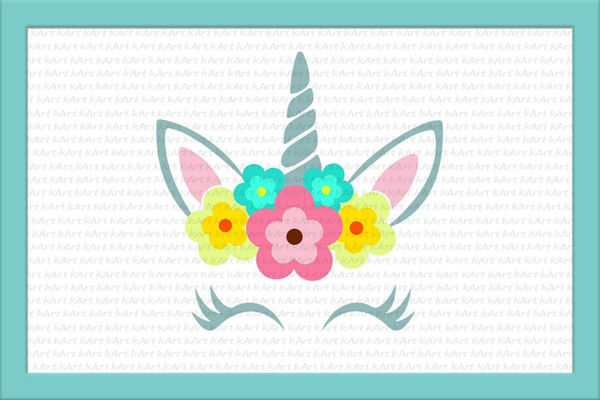 Download Unicorn head with flowers SVG cutitng f | Design Bundles