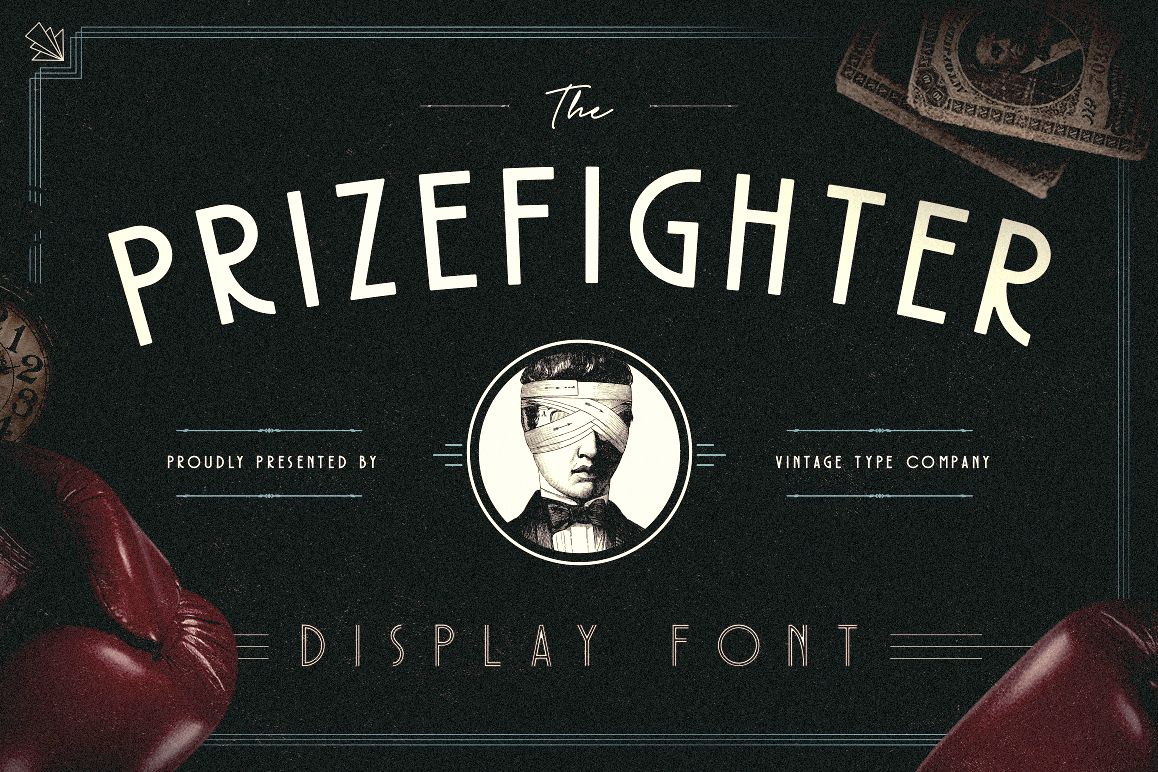 Prizefighter Display Font example image