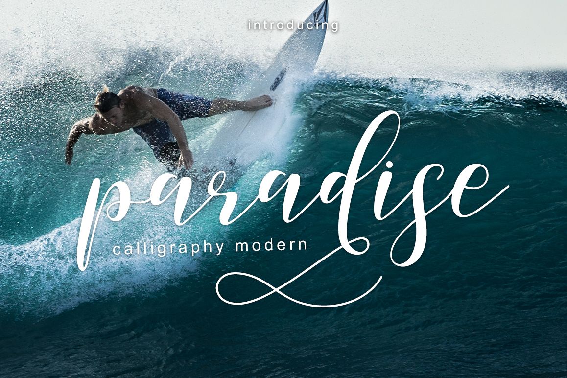 paradise calligraphy modern example image