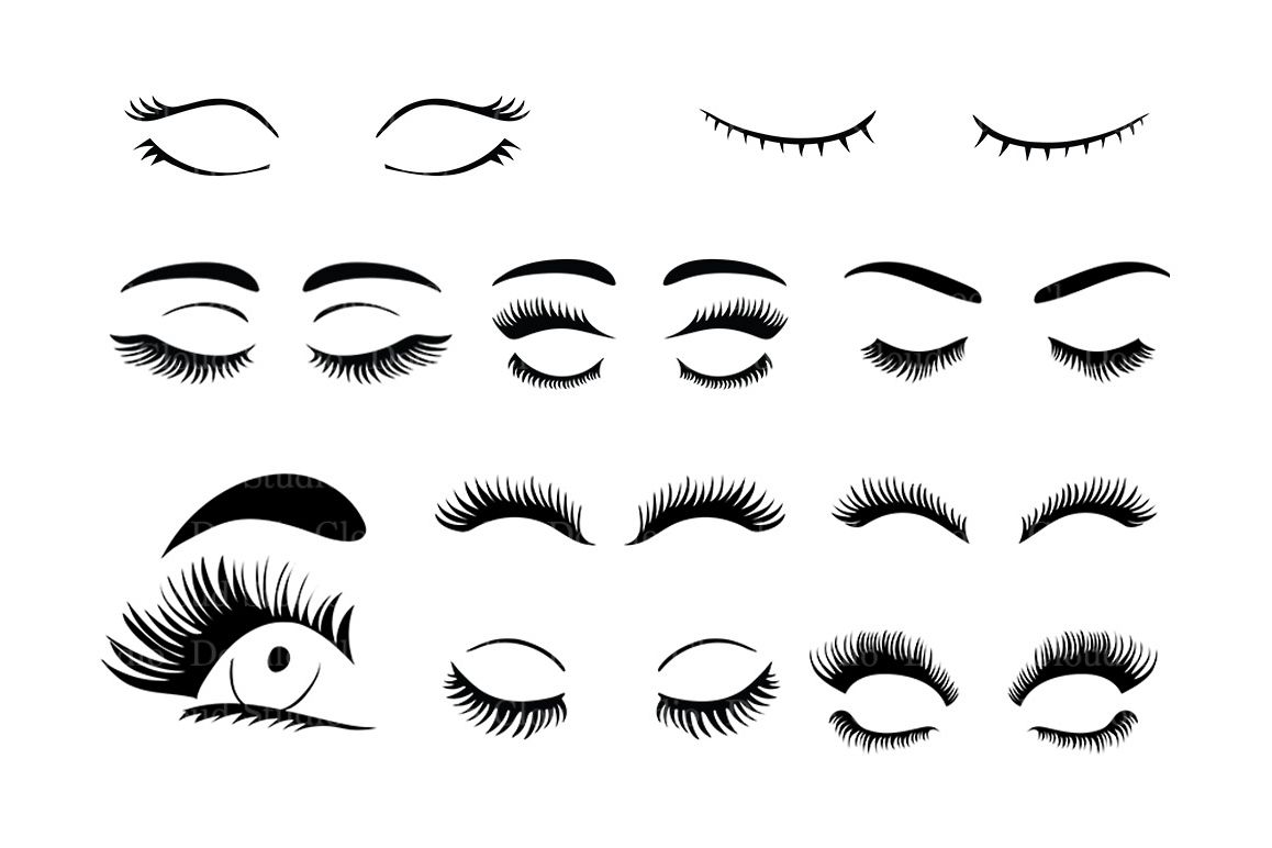 Eyelash SVG, Eyelashs set svg files fo Design Bundles