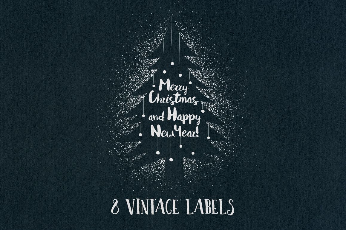 Vintage Christmas Labels example image
