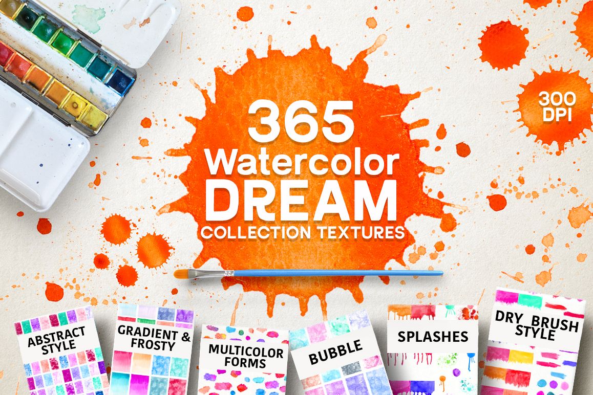 365 Watercolor Dream Textures example image