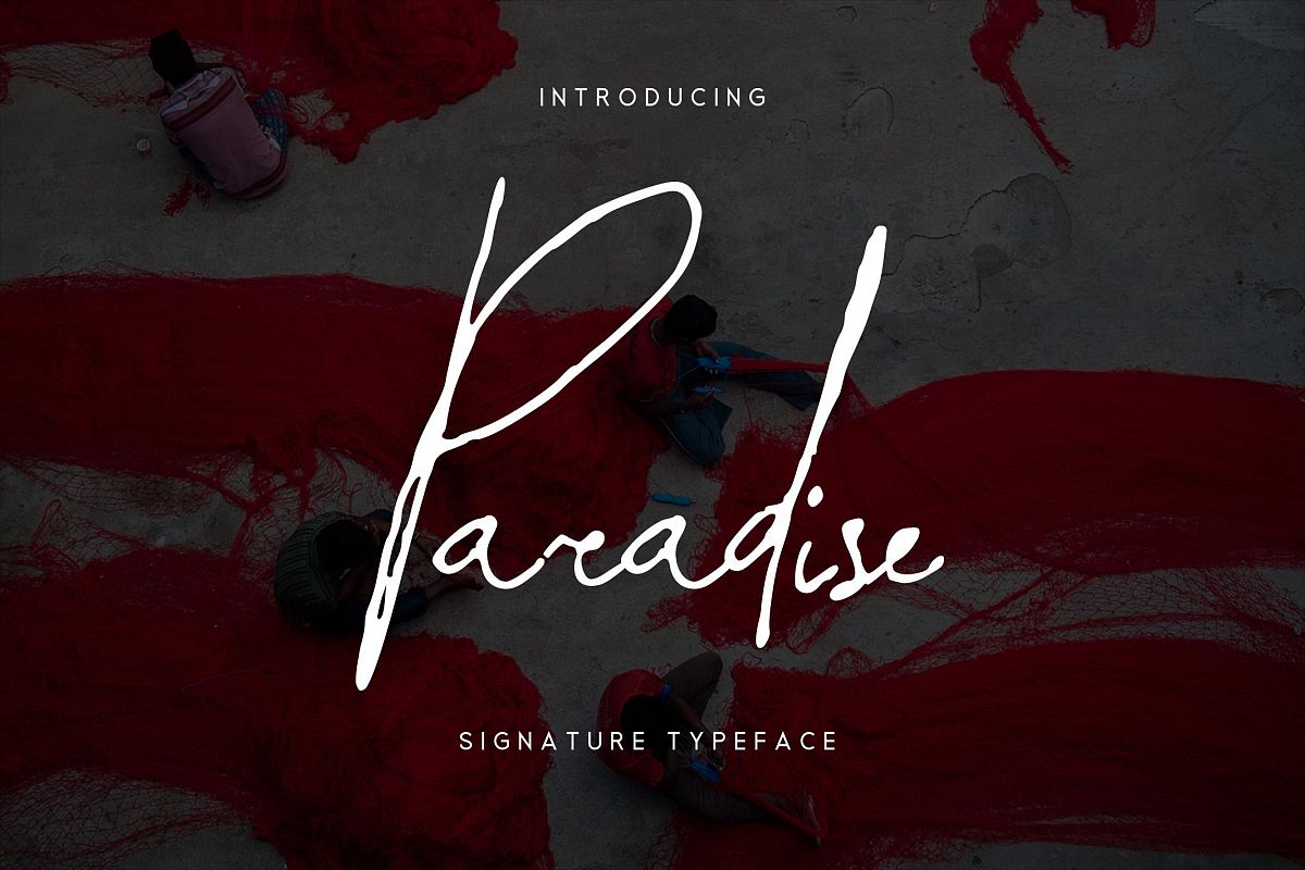 Paradise | Signature Typeface example image