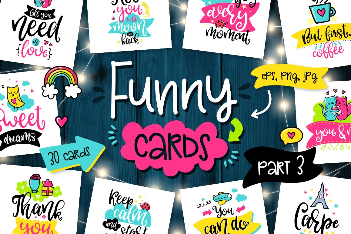 30 Funny Cards - Poster Collection! example image