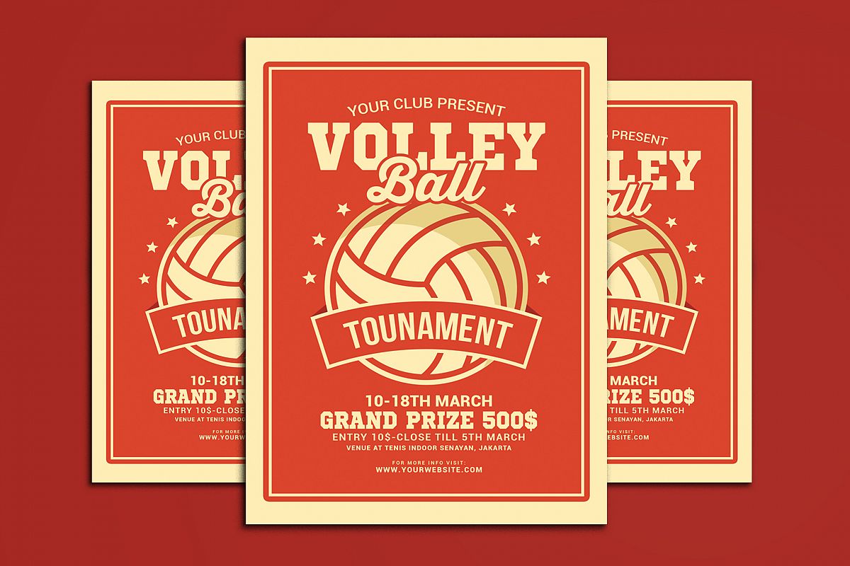 volleyball flyers templates
