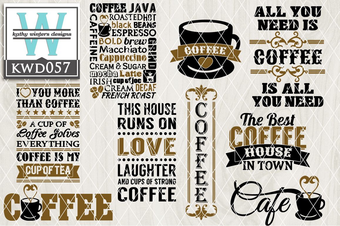 Coffee Cutting Files KWD057 example image