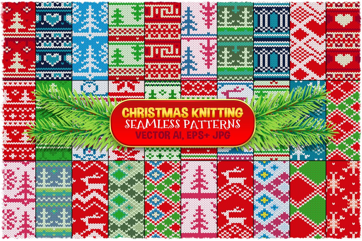 Christmas Seamless Knitting Pattern example image