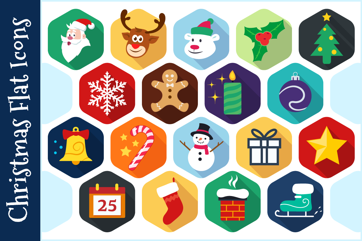 Christmas Flat Icons - Vector example image