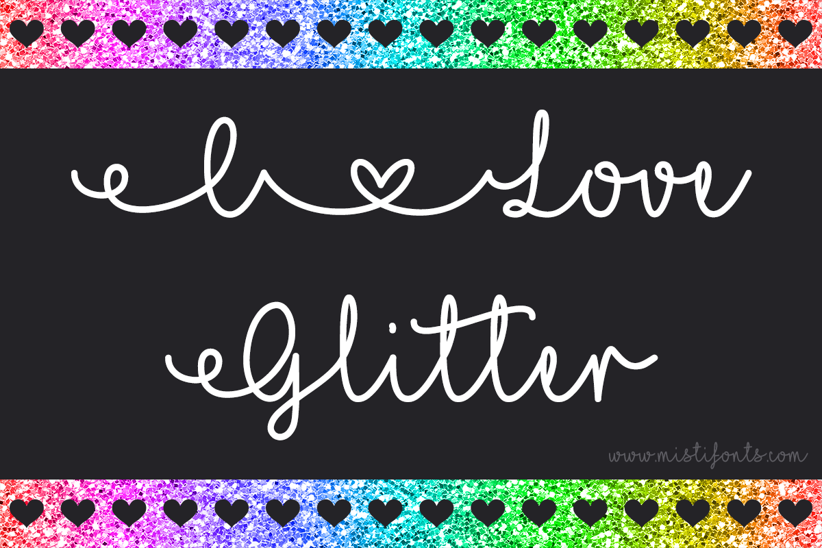 I Love Glitter example image