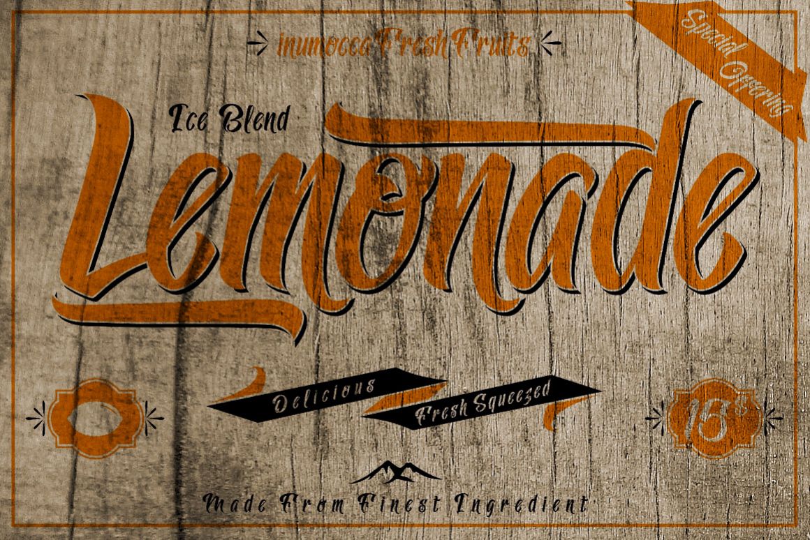 Lemonade Typeface with 5 Badges Bonus example image