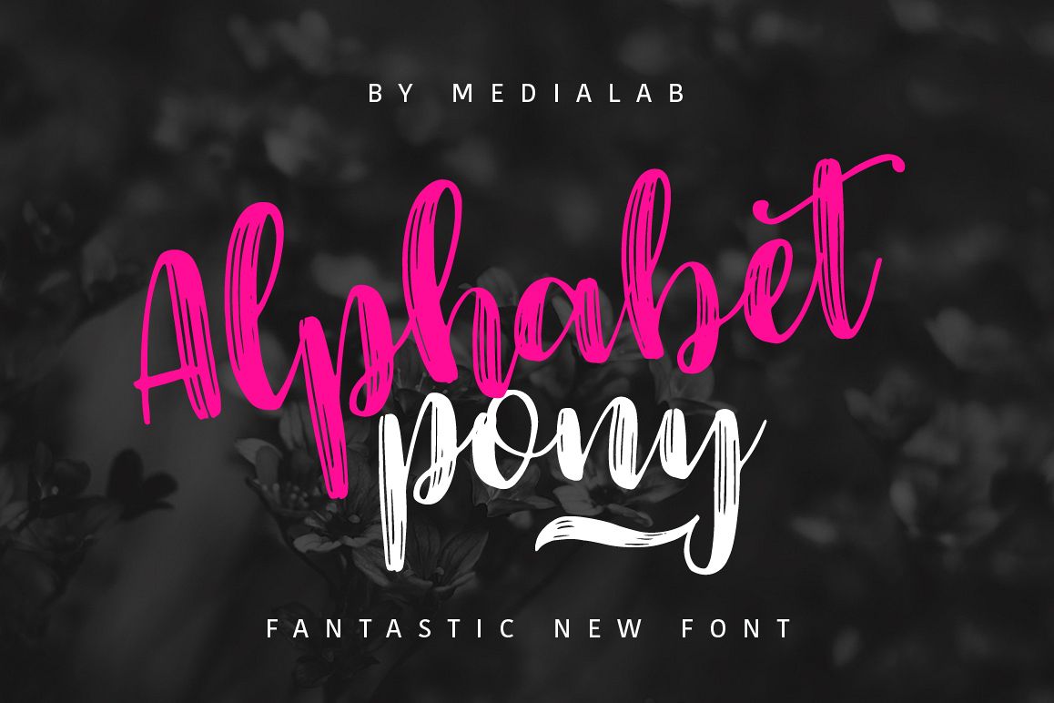 Alphabet Pony by MediaLab | Font Bundles