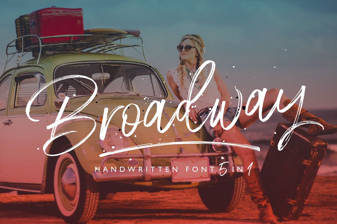 Broadway Script Font example image