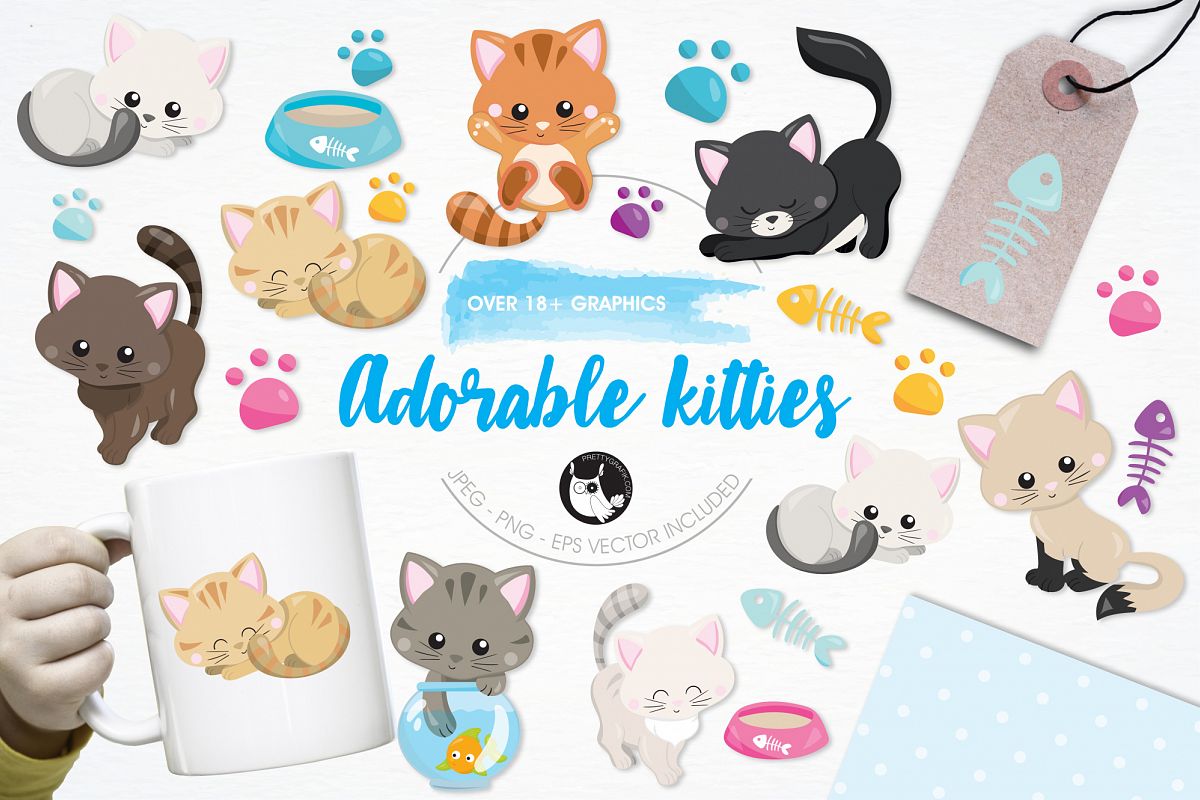 Adorable Kitties graphics and illustrations example image