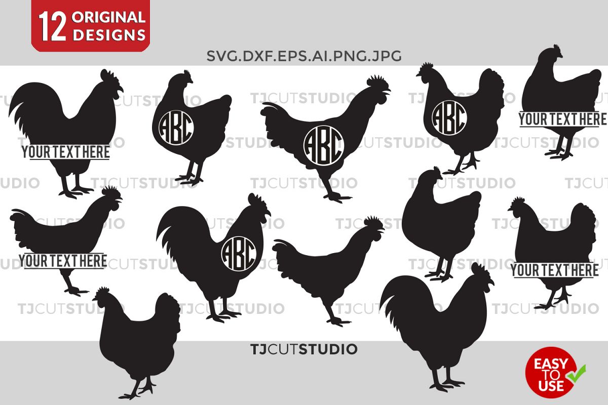 Download Chicken SVG, Chicken Monogram Svg, Chic | Design Bundles