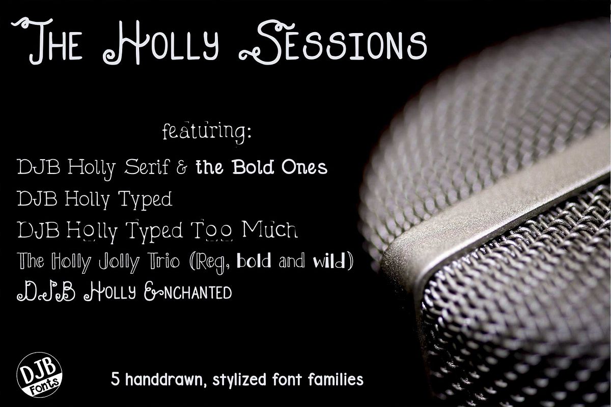DJB Holly Sessions Font Bundle example image