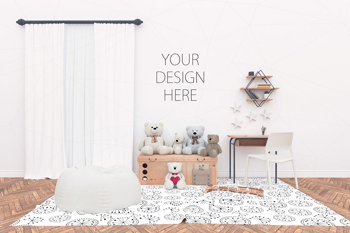 Interior mockup - blank wall mock up example image