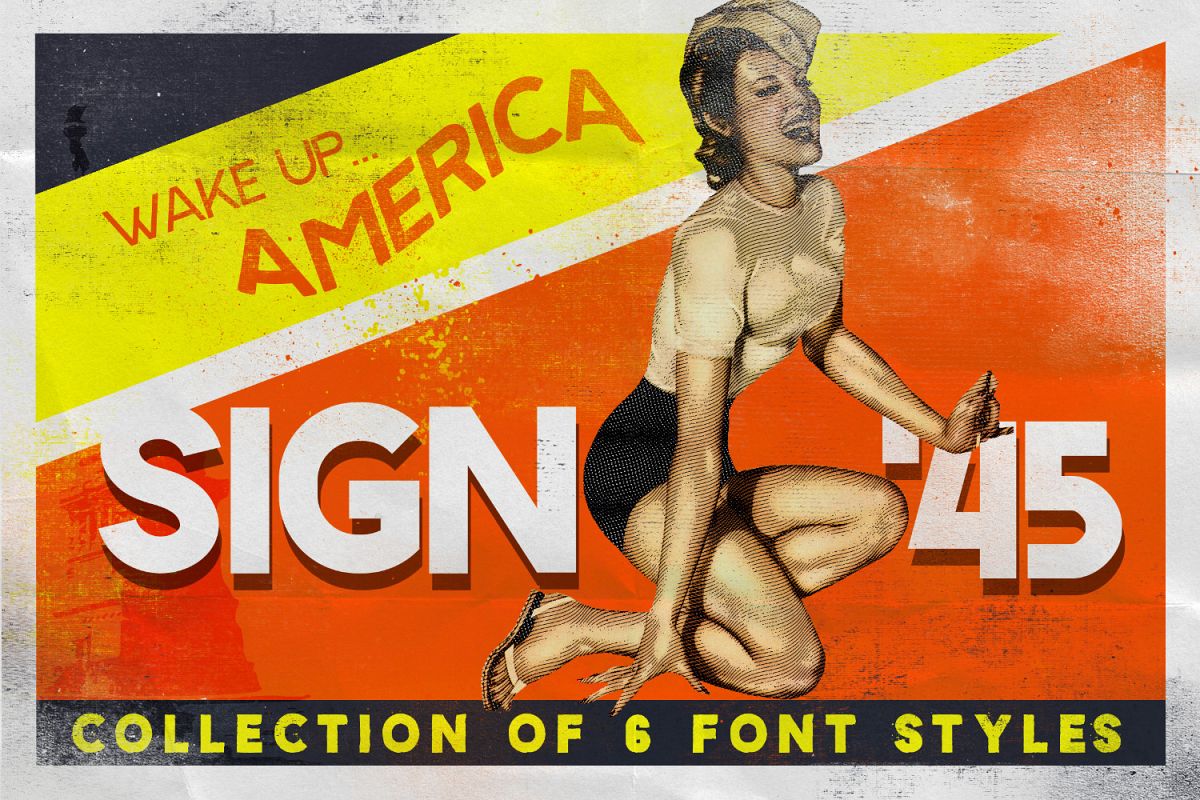 Sign '45 Typeface example image