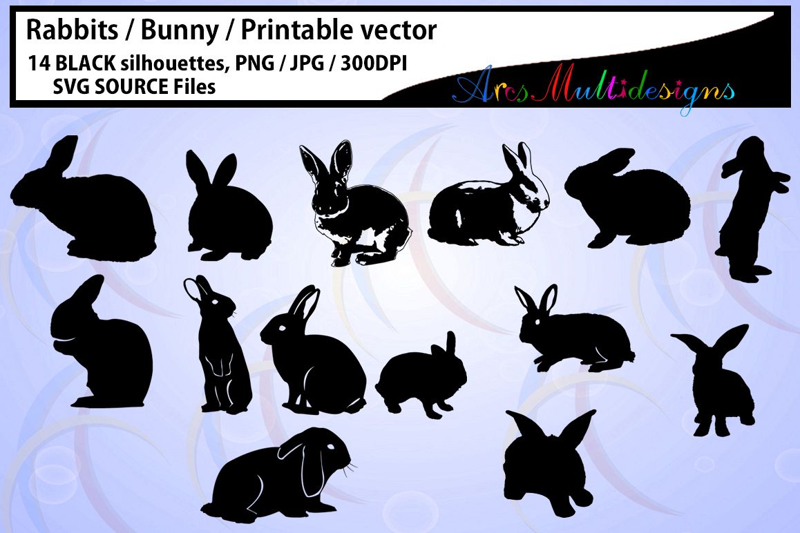 Download Rabbit Silhouette / vector rabbit / Bun | Design Bundles