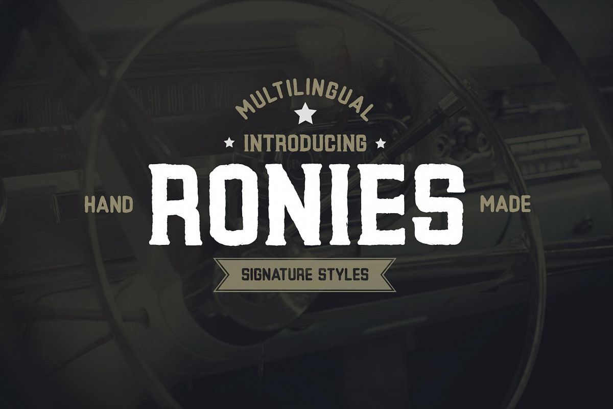 Ronies Vintage Font example image