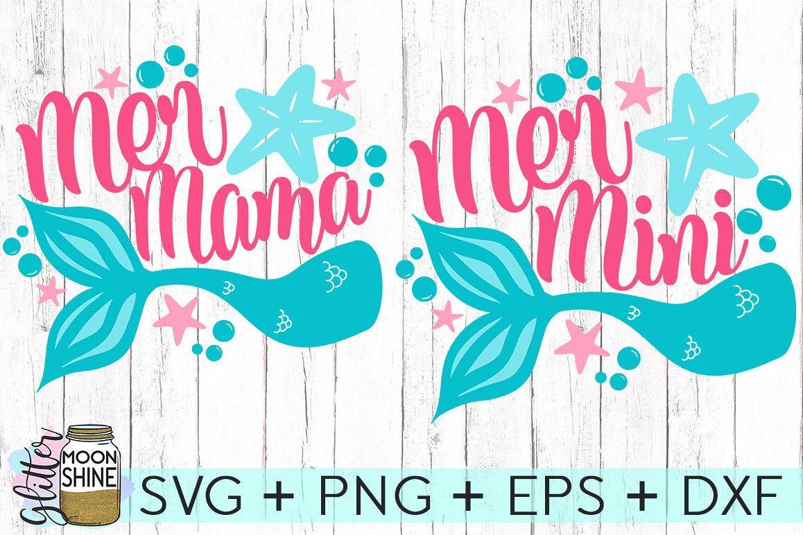 Download Mer Mama & Mer Mini Bundle of 2 DXF PNG | Design Bundles