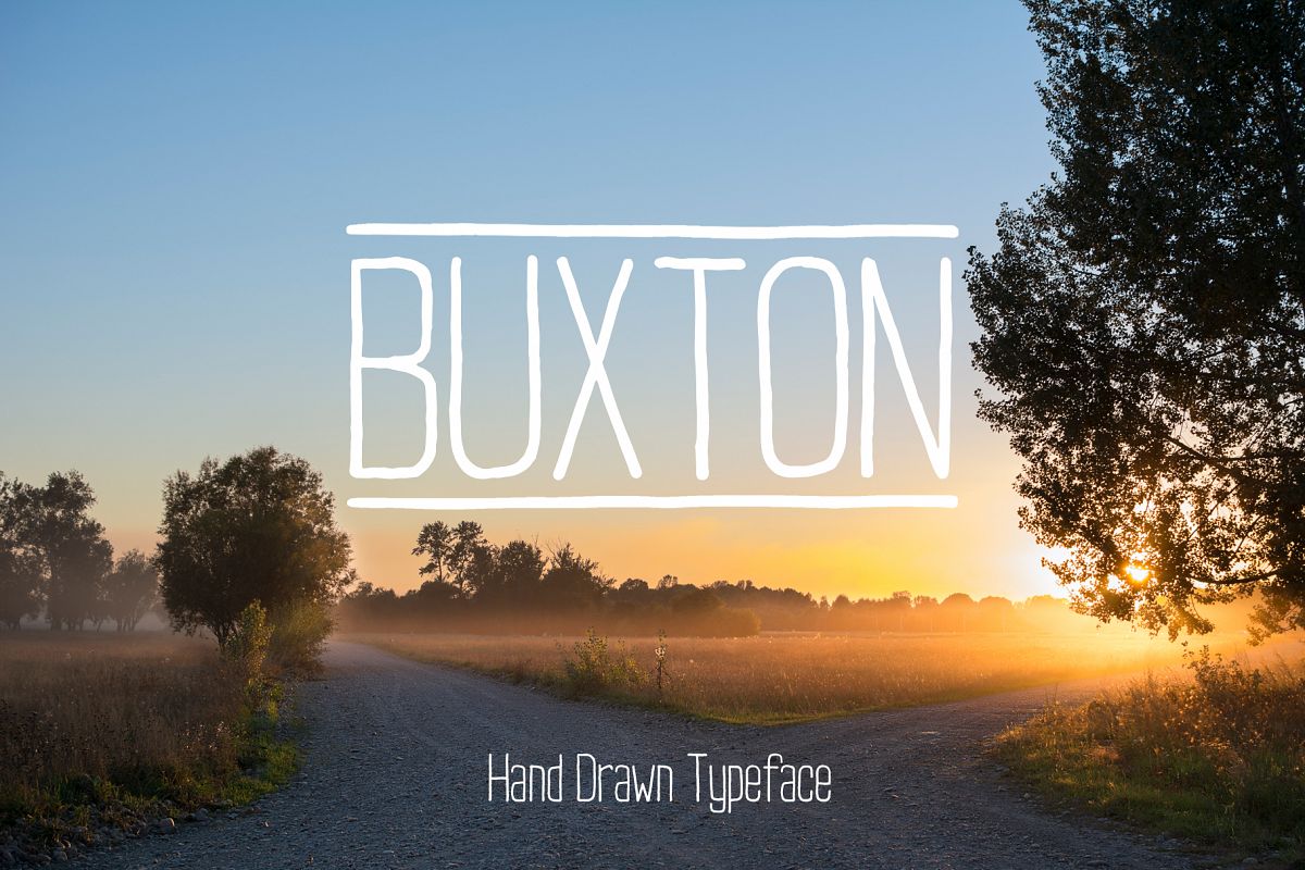Buxton Font. example image