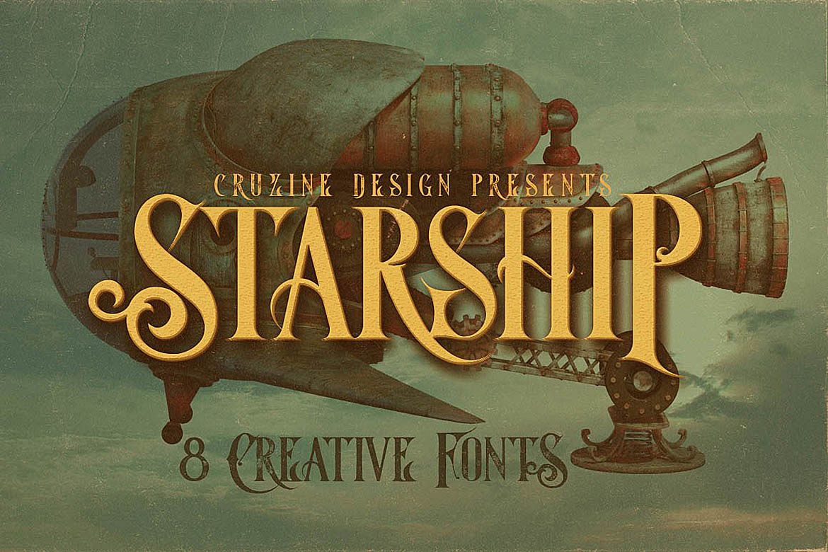 Starship Typeface example image