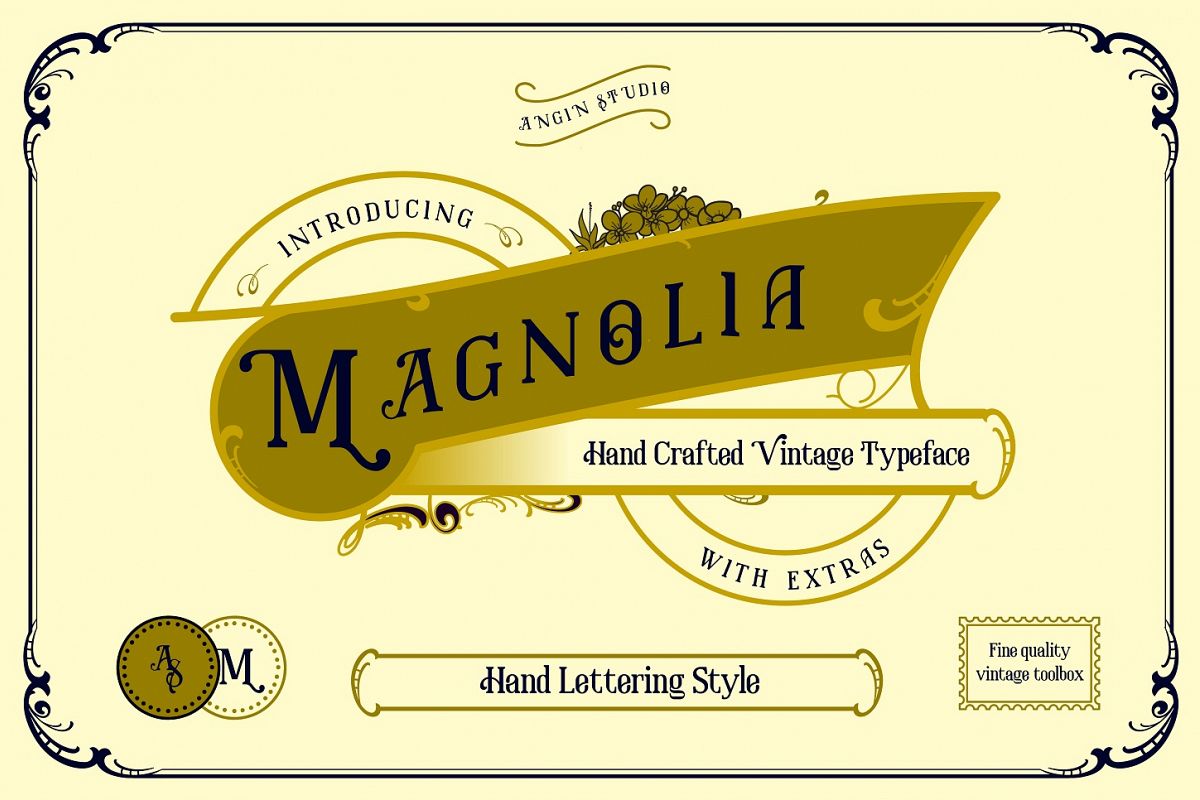 Magnolia Vintage Typeface example image