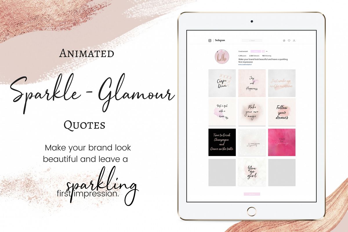 Animated Sparkle - Glamour quotes example image