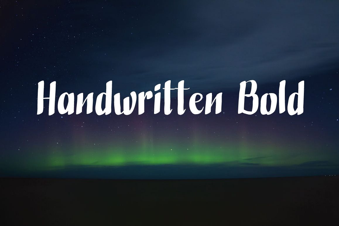 Handwritten Bold example image