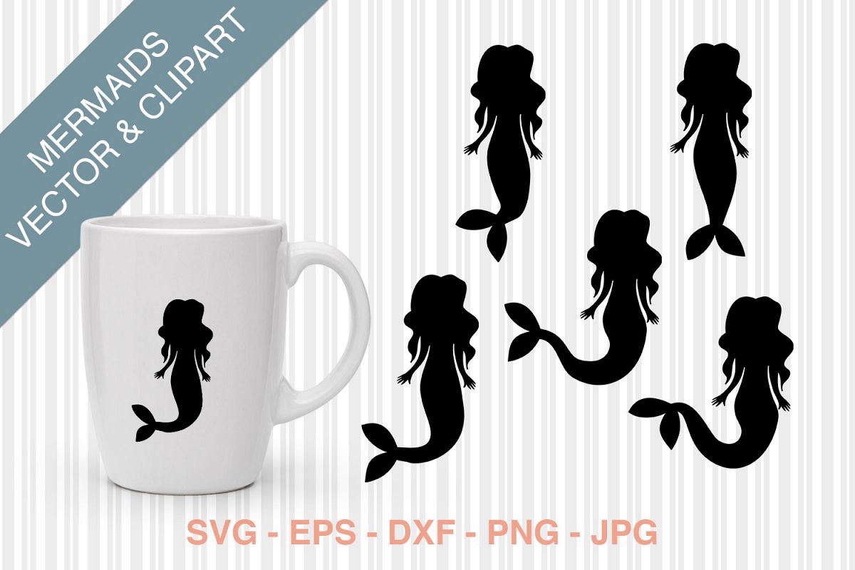 5 Mermaid Silhouettes example image