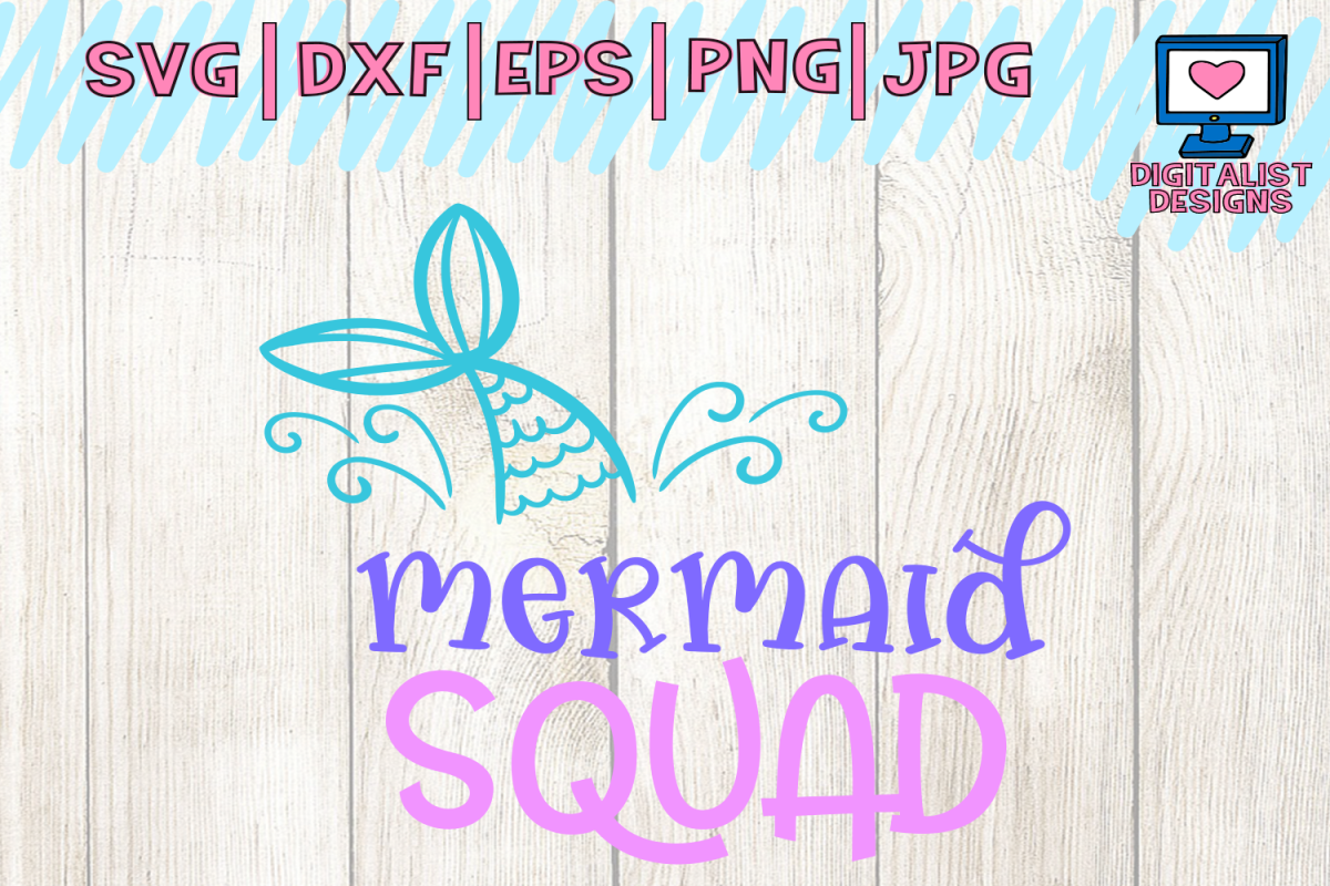 Download mermaid svg, mermaid squad, mermaid tai | Design Bundles