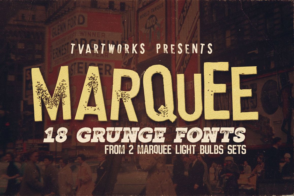 Marquee - 18 Grunge Fonts example image