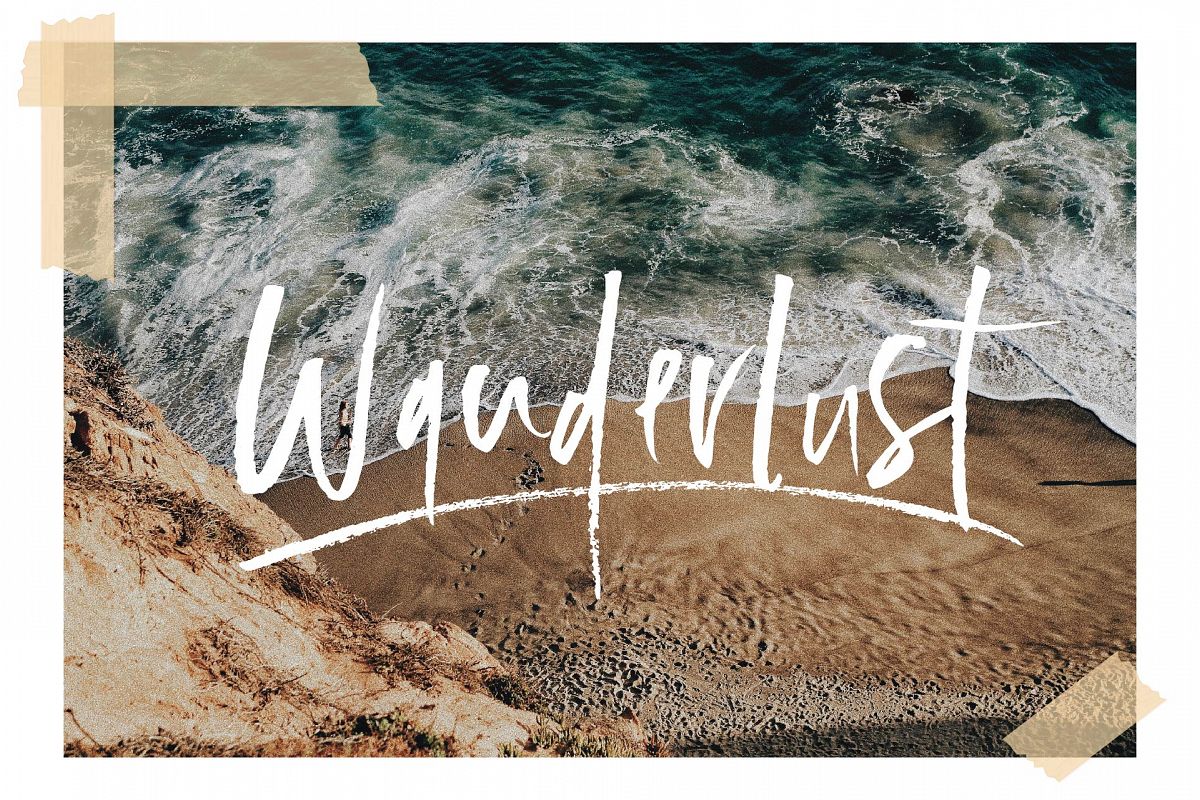 Wanderlust Font Set example image
