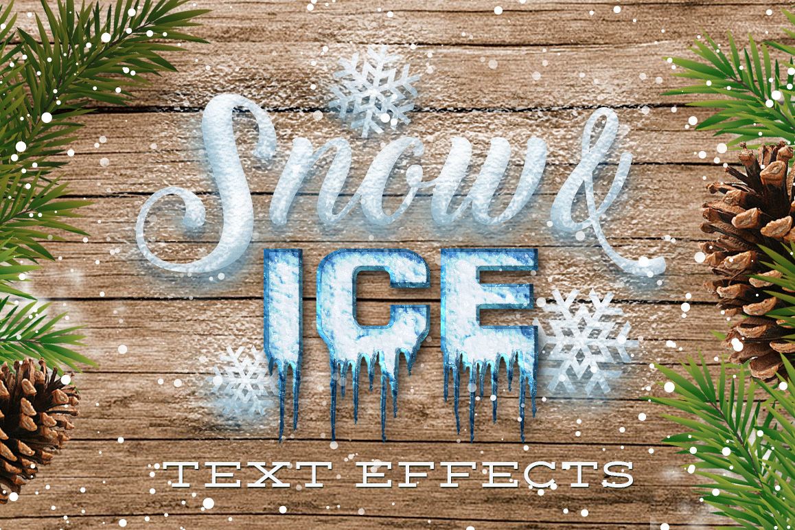 Download Snow & Ice Text Effects by Lucion Creat | Design Bundles