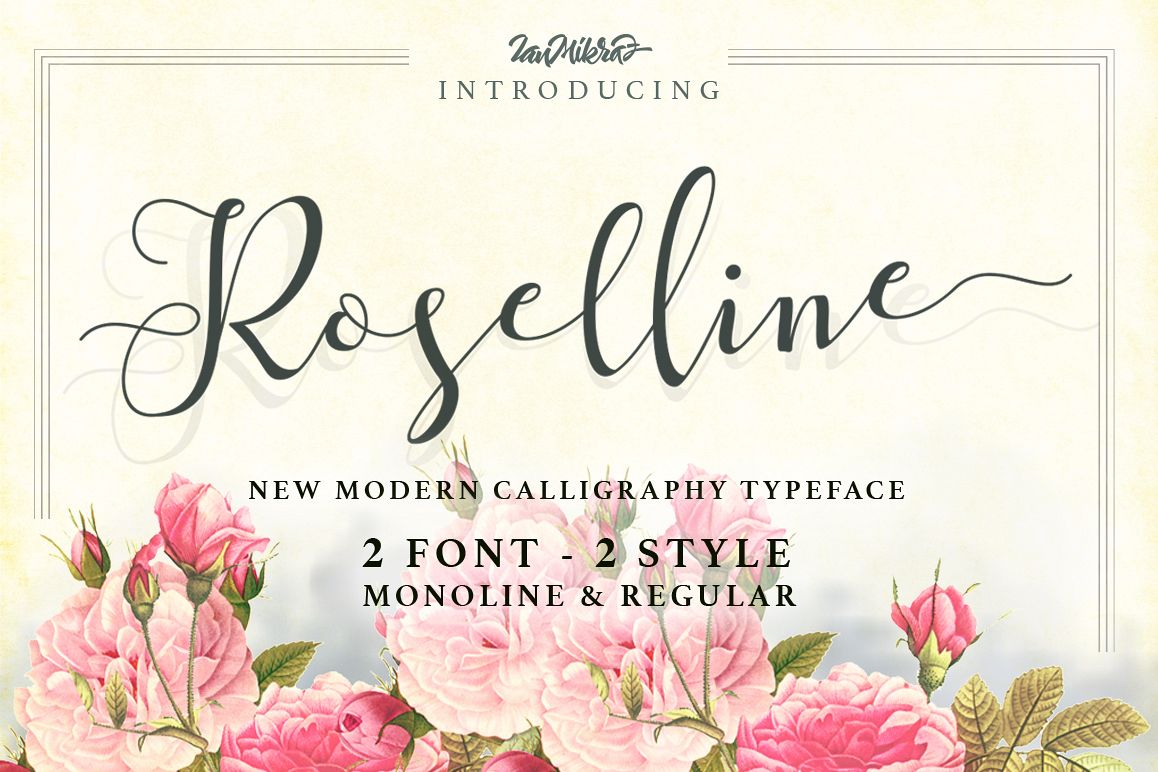 Roselline Typeface example image