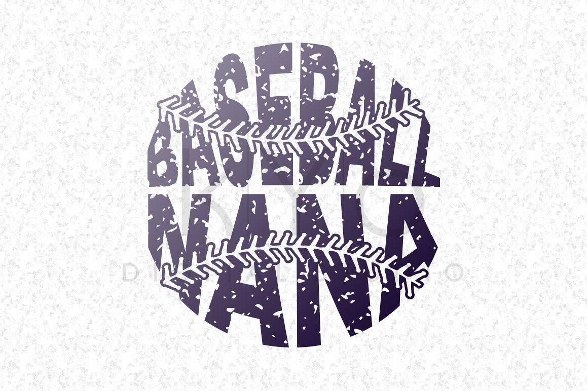 Baseball Nana SVG baseball SVG Distress | Design Bundles