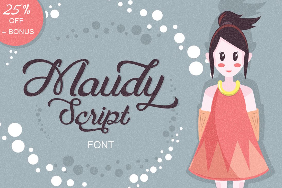 Maudy Script + Bonus example image