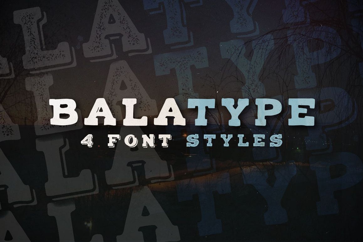 Balatype - 4 Hand Drawn Fonts example image