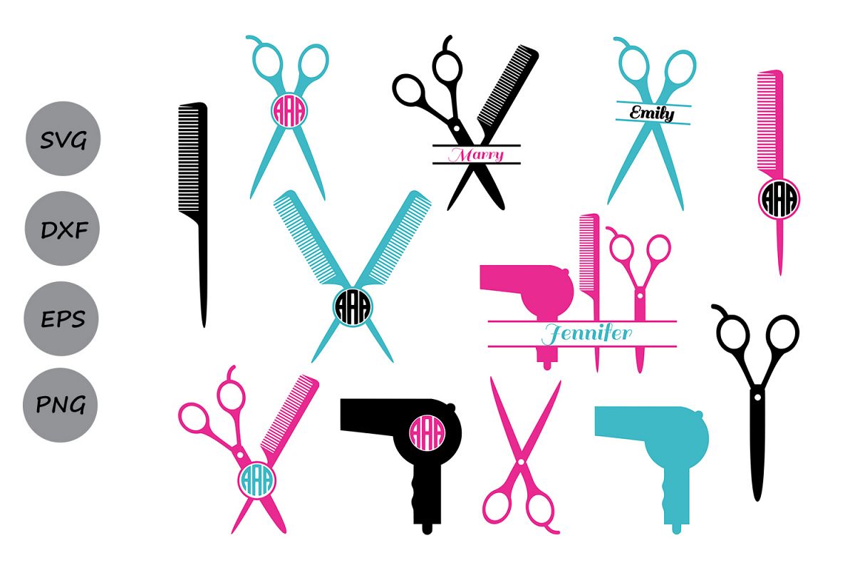 Download Hairdresser SVG Cut Files, Hairstylist | Design Bundles