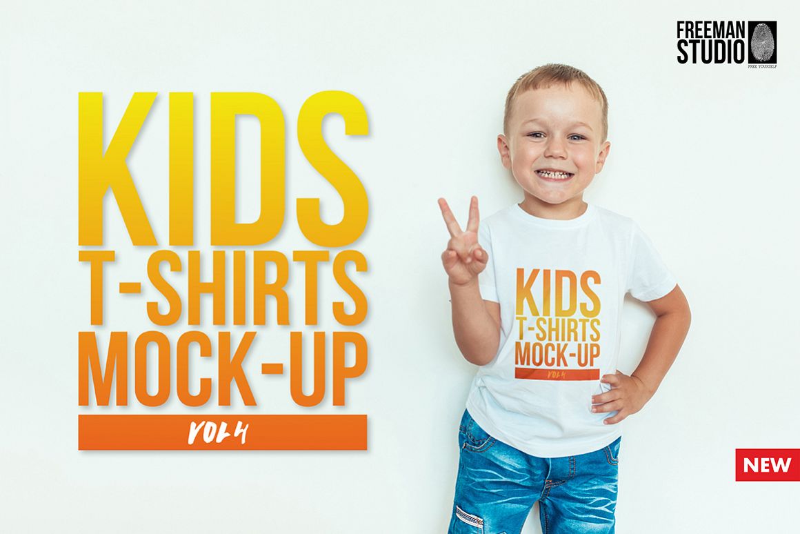 Kids T-Shirt Mock-Up Vol. 4 example image