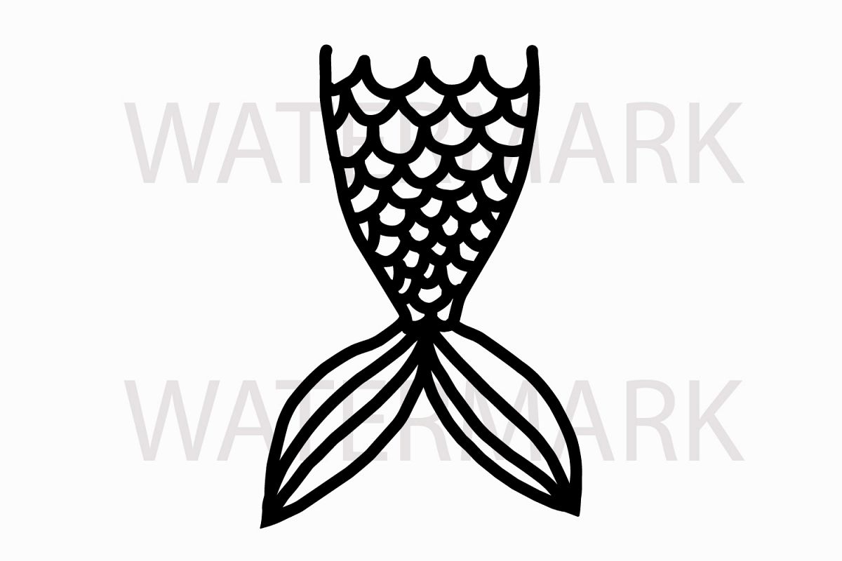 Download Just Outline Mermaid tail - SVG/JPG/PNG | Design Bundles