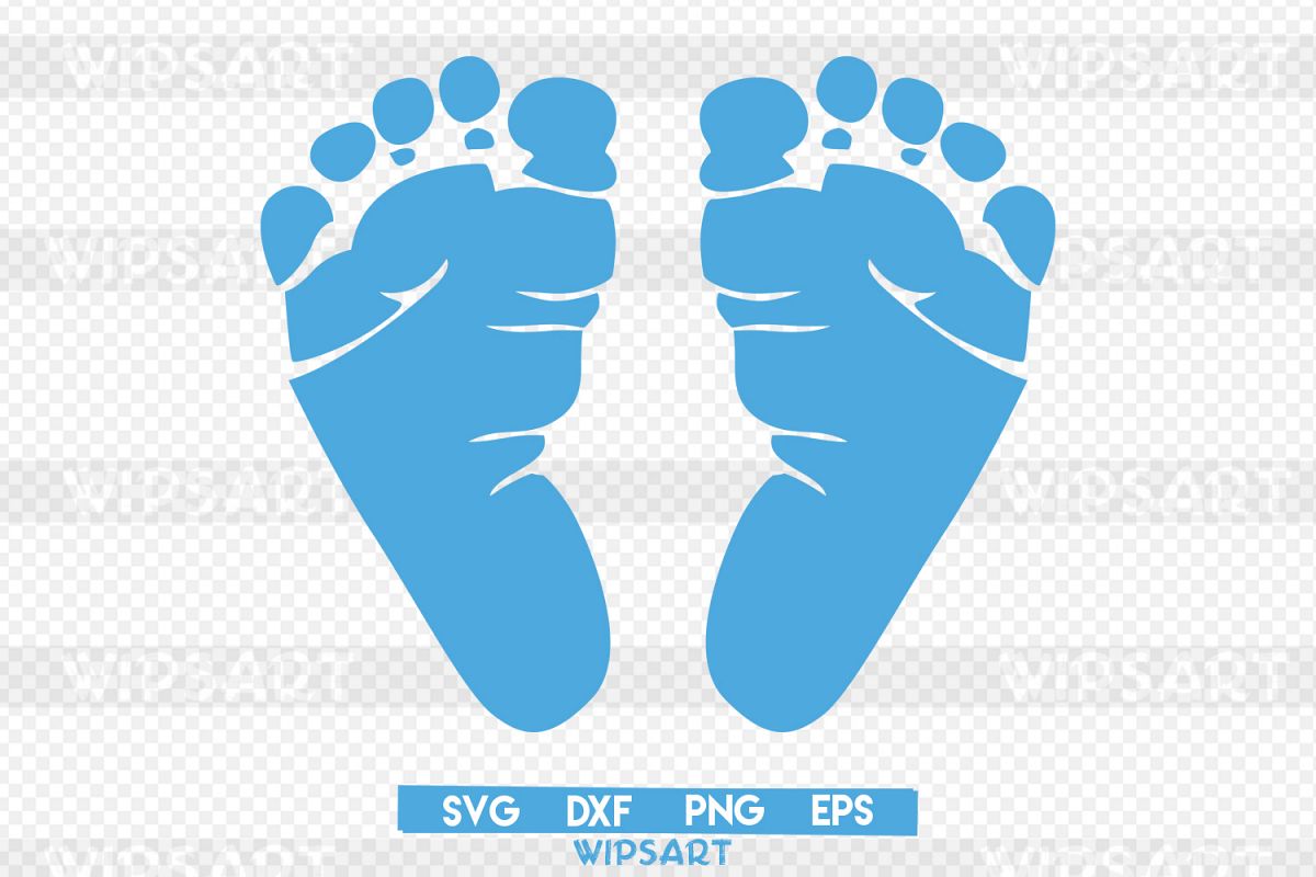SALE! Baby's first svg file, baby feet | Design Bundles
