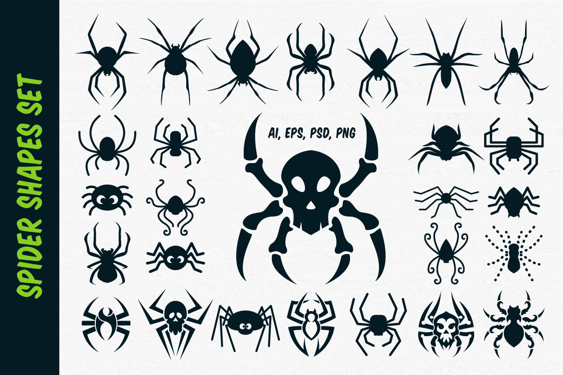 Spider Vector Shapes for Halloween example image
